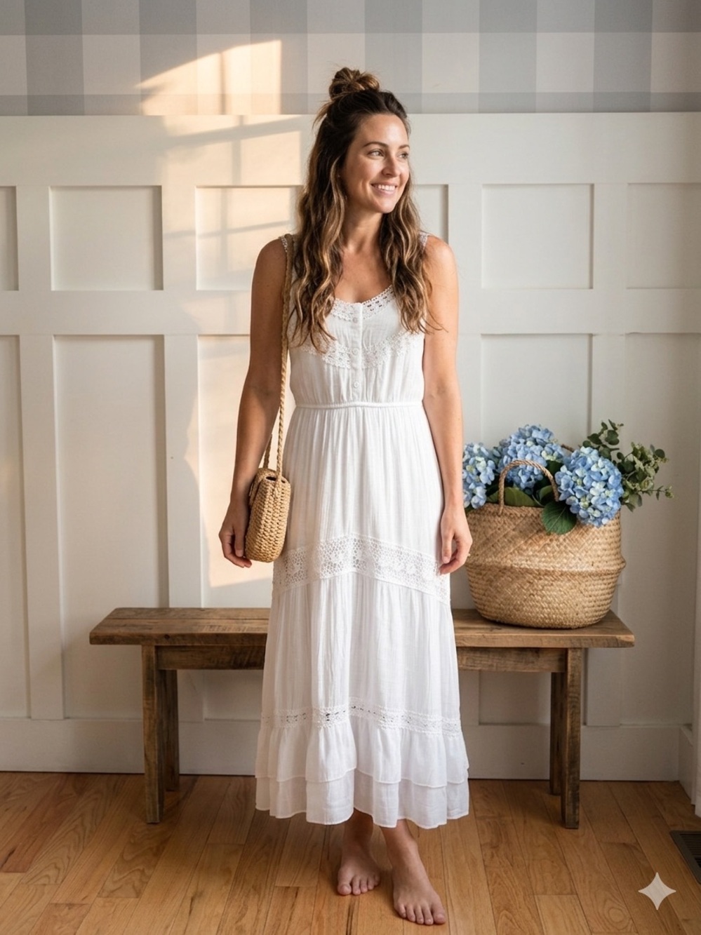 Rebellion White Midi Sundress